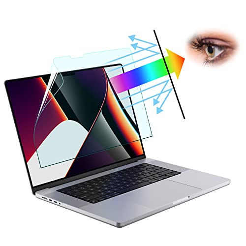 LuFiYa 【2セット】16インチ MacBook Pro (M1/M2 Pro/Max) 用 ブルーライトカット フィルター 16インチ フィルム 保護フィルム ブルーライトカット 紫外線カット 目の疲れ軽減 高透過率 アンチグレア 反射低減 映り込み