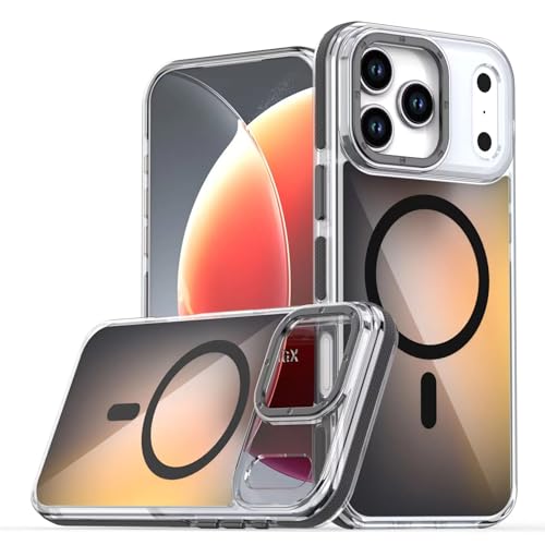 Coque iPhone 16 Pro Max magnétique en métal noir haut de gamme