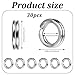 8mm Mini Split Ring for Jewelry Making, 30 PCS Thick Strong Stainless Steel Mini Key Ring Metal Keyring Connectors Double Loops Round Split Jump Rings for Jewelry Making Bracelets Earrings Crafts