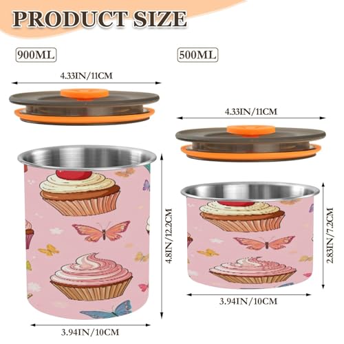 Envase hermético para café de acero inoxidable 17oz miniatura 2