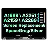 Screen Replacement for MacBook Pro A2251 A2289 A2159 A1989 2018-2020 Retina LCD Display Assembly EMC 3301 EMC 3214 EMC 3358 EMC 3348 EMC 3456(Space Gray)