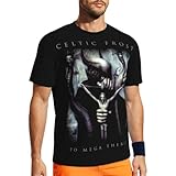 T Shirt Celtic Frost Man's Fashion Short Sleeve Mesh Tops Casual Tee Large Black
