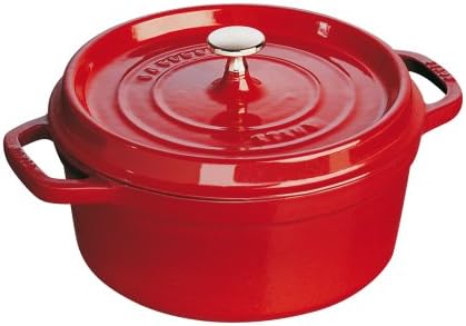 Staub Round 3-Quart Cocotte, Pimento Red