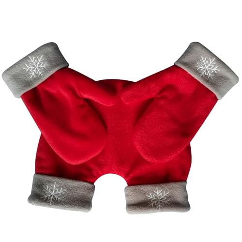 Guantes de pareja cálidos con aislamiento térmico y diseño de tres piezas rojo