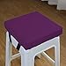 GGoty Cojín grueso de 5/8 cm, cojín cuadrado de asiento para silla de comedor, cojín antideslizante para silla de hogar y escuela (25 x 25 x 5 cm, morado)