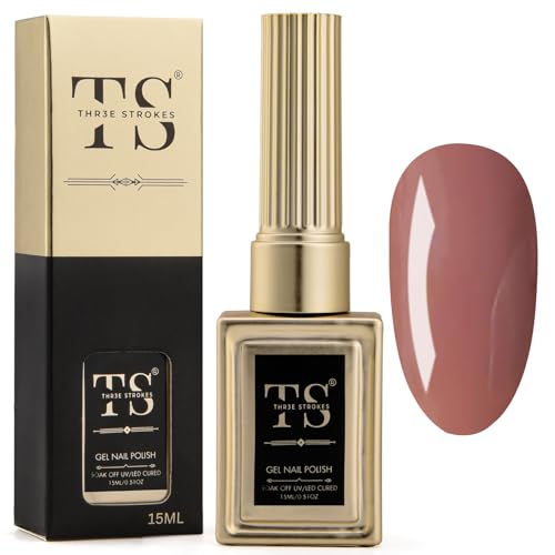 Image of THR3E STROKES Professional UV Gel Nail Polish, HEMA-FREE Lasts Upto 21 Days, Super Glossy Finish, Non-Chipping, Non-Smudging, Quick Drying Nail Polish,15 ml (69, 15ML)