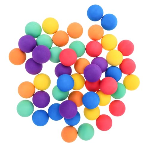 GARVALON Balones De Esponja Eva Suaves 4 Cm para Niños y Mascotas, 48 Unidades, Antiestrés, Rellenos para Bolsas De Fiesta, Juego Interior y Exterior, Juguetes Unisex para Cumpleaños