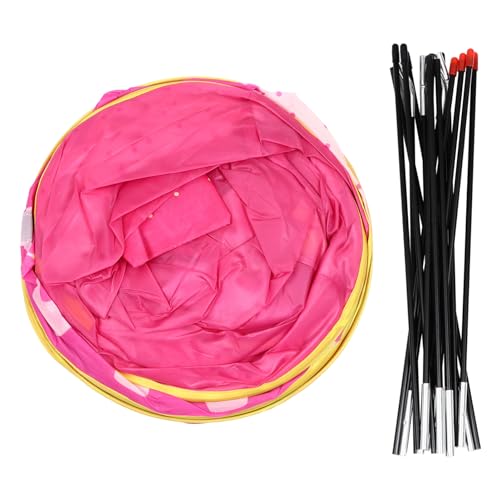Yardwe Carpa para tipis Infantiles Games Tent Toys casa de Juguete para Tienda de campaña Carpa con Puerta Enrollable Tienda de Juegos para Tela Rosa