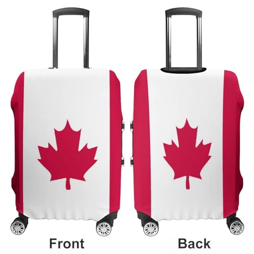 Canadian Flag Travel Luggage Cover Suitcase Protector Washable Baggage Covers Fit 19-32 Inch3