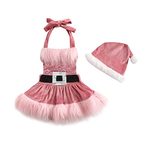 Toddler Baby Girls Christmas Dress Santa Claus Xmas Suit Baby Girl Christmas Outfit Princess Tulle Dresses