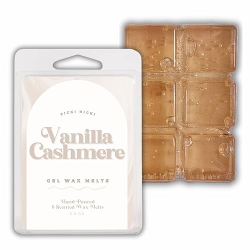Gel Wax Melts Infused with Quartz Crystals for Candle Wax Warmer Set of Two (Vanilla Cashmere)