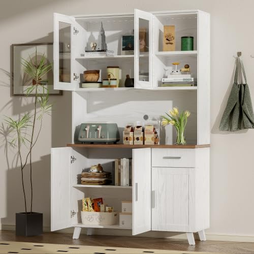 kowdom Aparador Highboard con 5 puertas, 2...