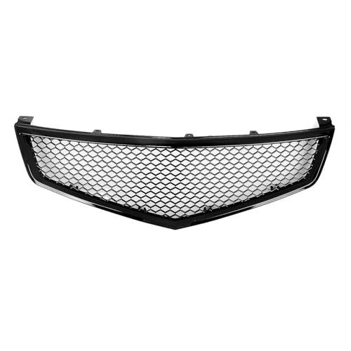 Rejillas Frontales de Radiador Parrilla Delantera De Carreras Para Acura Para TSX 2006-2008 Estilo Panal Aspecto De Rejilla De Malla Para Capó De Parachoques Superior rejilla parachoques(Negro brillan