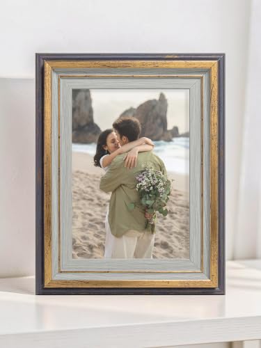 Image of GOLDEN PEACOCK Vintage 5x7 Photo Frame