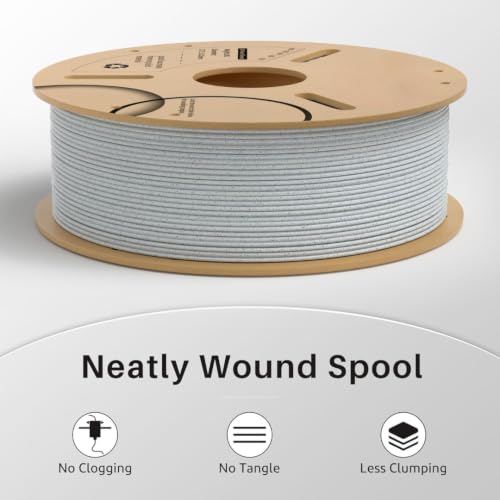 Image of PLA 3D Printer Filament 1.75mm, 1kg Spool (2.2 lbs) - UV /Heat /Weather Resistant, Strong Layer Bonding, Smooth Printing, Low Odor, Outdoor Functional Prototypes, FDM Compatible (Silver Gray, 200 Gram)