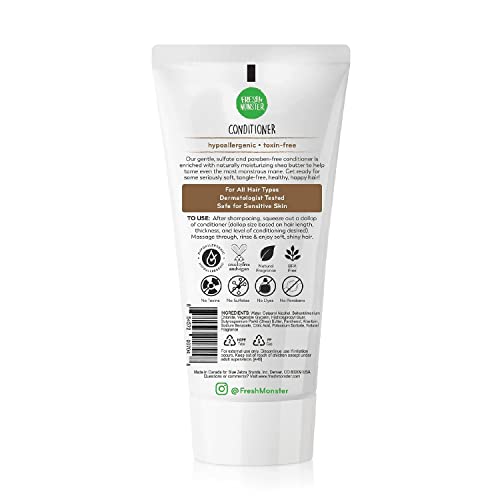 Fresh Monster Kids Hair Conditioner, Toxin-Free, Hypoallergenic & Natural, Hair Conditioner For Kids, Coconut (6Oz) #TOP1