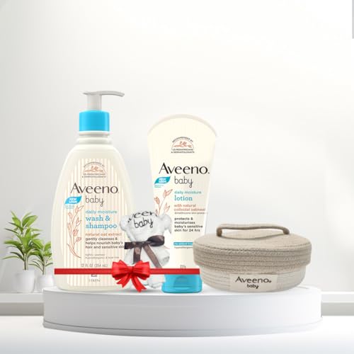 Aveeno Baby Gift Pack: Daily Moisturizing Bath (354 ml) & Lotion ...