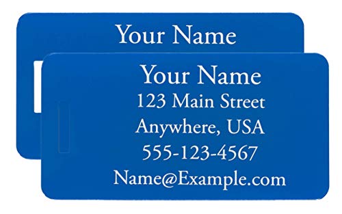 Personalized Aluminum Luggage Tags with Art Options