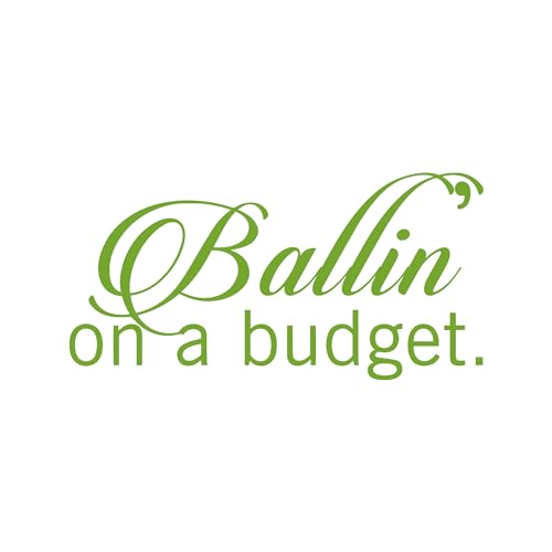 Funny Ballin On A Budget 6" Vinyl Sticker Car Decal