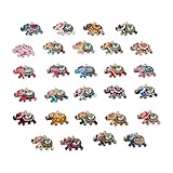 Hopzab Kit de 28 piezas para hacer joyas, colgantes y dijes esmaltados de metal de elefante colorido para collares, aretes, pulseras, llaveros y suministros de manualidades