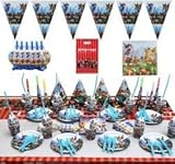 Ensemble de fournitures de fête de jeu ultime, décorations d'anniversaire sur le thème du jeu vidéo avec assiettes, bannières, ballons pour 10 enfants