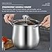 Imagen de MUELODSIC Olla de Acero Inoxidable para Caldo 22 CM con Tapa Resistente a Altas Temperaturas Doble Asa Anti-Desbordamiento Utensilio Práctico para Cocina Doméstica E Industrial