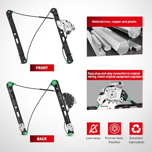 Image of Nilight 740-484 Front Driver Side Power Window Regulator,Compatible with BMW E46 323i 325i 325xi 328i 330i 330xi 1999 2000 2001 2002 2003 2004 2005