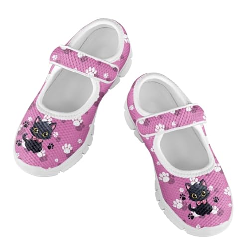 JoyLamoria Little Girls Mary Jane Shoes Cute Cat Dress Shoes for Toddler Girls Ballet Flats Party School Uniform Shoes2