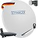 Produktbild Schwaiger Satellitenschüssel Komplettset I Ø 80 cm Stahl Offset Antenne in Hellgrau I Inkl. Twin LNB 2-Fach & HD SAT-Receiver mit Fernbedienung I Digital HD Empfang I Integrierte Kabelführung