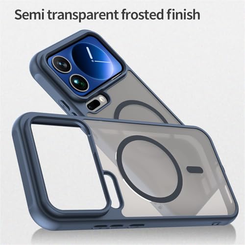 Image of Compatible with Xiaomi 17 Pro Max Case Cover,Compatible with MagSafe,Anti-Fall,Compatible with Xiaomi 17 Pro Max 5G 2509FPN0BC Cell Protective Phone Case Blue