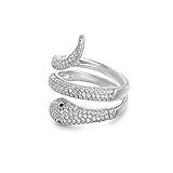 goldener schlangenring + 1 dark souls 3 Ring Gewicht: 5.7g 925 SILBER ZIRKONIA RING/SCHLANGEN-RING/ECHTSILBER / 5,7g / #1821 (57 (18.1))