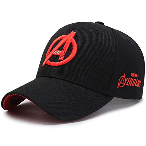 Chapeau De Soleil Casquette De Baseball Sauvage Décontractée 56-60cm Noir avec Rouge Cover