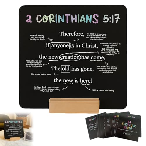52 Scripture Cards Scripture Cards with Bible Verses A Mapped Bible Verse for Every Week of The Year Christian Bible Gifts(Contains 27 cards + base double-sided card design)