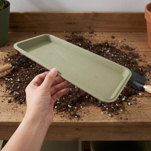 HORIALENCE Prostokątny Plastikowy Podstawka pod Doniczkę Wodę Do Roślin Ociekacz Do Sukulentów i Rozsad Ochrona Mebli Domu i Biurze