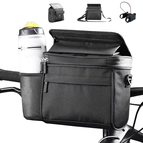 Hibisaws - Bolso Delantero con Pantalla táctil, ángulo de Pantalla Ajustable del teléfono, instalación y extracción rápidas, se Puede Utilizar como Bolsa de Mensajero, 4,8 L (D47-1)