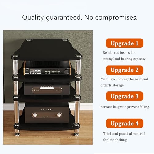 Mueble para altavoz HiFi de diseño elegante con base insonorizada para salón 7