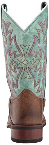 Laredo Womens Anita Square Toe Dress Boots Mid Calf Low Heel 1-2" - Brown - Image 3