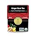 Organic Ginger Root Tea, 18 Bleach-Free Tea Bags - Caffeine Free Tea Calms Upset Stomach, Relieves Joint Pain and Inflammation, Strengthens Immune System, No GMOs