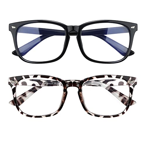 Image of 2 Pack Blue Light Glasses for Women and Men - Computer Glasses