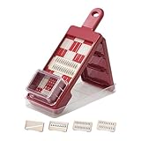 Cortador de Patatas - 4 en 1 Triturador y Rallador de Alimentos | Rallador de Zanahorias para Uso Doméstico,Para Verduras Frutas Queso Patata Zanahoria Ajo En Cocina Hogar Y Restaurante