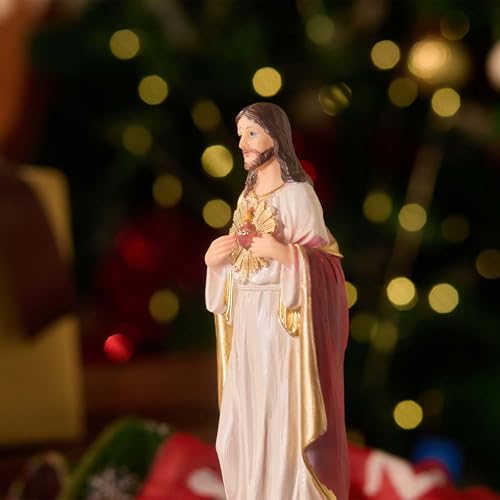 Estatua de Jesús Sagrado Corazón 13.5 in miniatura 5