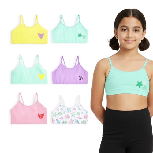 Image of YouGotPlanB Cotton Everyday Training Bra for Pre-Teen Girls | Non-Padded, Full Coverage, Adjustable Straps for 9-16 Years