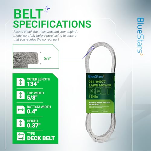 Image of BlueStars 954-04077A Deck Belt | Aramid Cord | 5 /8 inch x 134 inch