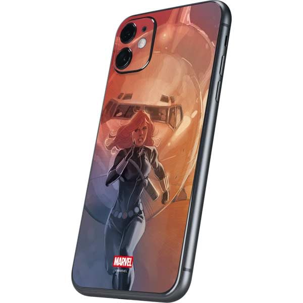 Skinit Decal Phone Skin Compatible with iPhone 11 - Officially Licensed Marvel Black Widow Running Design