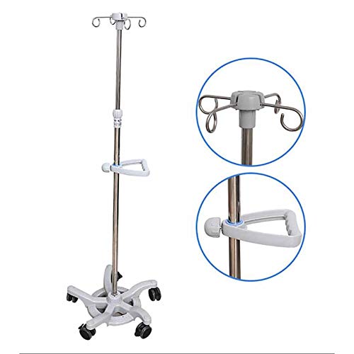 Support de perfusion télescopique réglable en hauteur avec accoudoirs