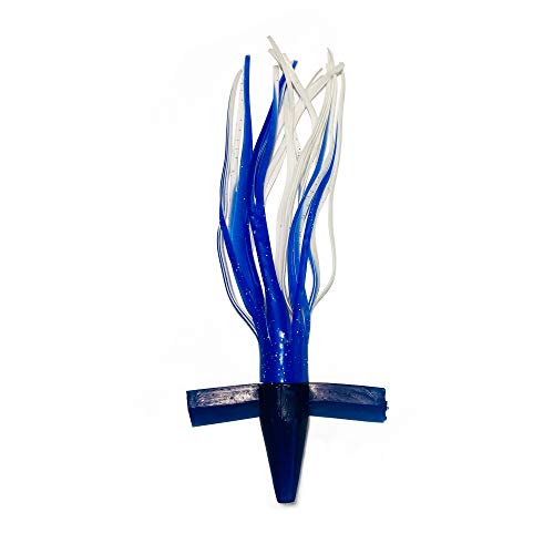EatMyTackle Blue and White Bird Teaser for Saltwater Fishing - Trolling Lure