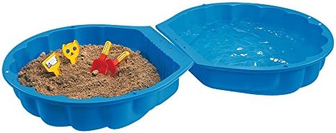 Bigben Interactive UK Smoby Blue Shell Design Sandpit and Paddling Pool | for Children Aged 18+ Months | Made from Durable & Weatherproof Anti-UV Plastic