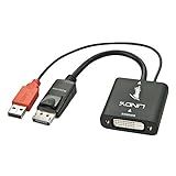 Konvertiert DVI-Signale in DisplayPort Unterstützt Auflösungen bis 1920x1200@60Hz Zum Anschluss eines zweiten Monitors für erweiterten oder gespiegelten Desktop Kompaktes Design, ideal für unterwegs 2 Jahre Garantie, mehr über Garantiebedingungen hier Dieser DVI auf DisplayPort-Konverter wandelt Signale einer DVI-D-Quelle in ein DisplayPort-Signal. Er unterstützt Auflösungen bis 1920x1200 und erlaubt den Anschluss von DVI-Geräten wie PCs, Notebooks und Ultrabooks an moderne DisplayPort Displays. Wegen seines geringen Energieverbrauchs kann der Konverter über den DVI-D Port des PCs mit Strom versorgt werden. Bei erhöhtem Strombedarf besteht auch die Möglichkeit, das integrierte USB-Kabel mit einem USB Port oder einem USB-Netzteil zu verbinden. Der Konverter kann auch verwendet werden, um einen zweiten Monitor für einen erweiterten oder gespiegelten Desktop anzuschließen und den vorhandenen Desktop-Arbeitsbereich zu vergrößern. Durch seine kompakte, leichte Bauweise und die bequeme Plug & Play-Installation eignet er sich auch ideal für unterwegs.