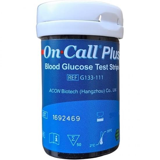 On Call Plus Blood Glucose Test Strips 50 Strips Ref: G133-119 Original Quality Glucometer Strip-image-36