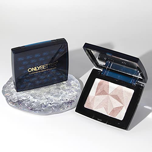 Onlybetter Highlighters Makeup, Face Highlighter, Lasting Shimmer Highlighting Makeup Powder, Highlighters For Face - Pink Purple Highlighter #TOP3